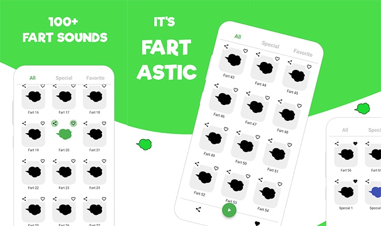100 Fart sounds app