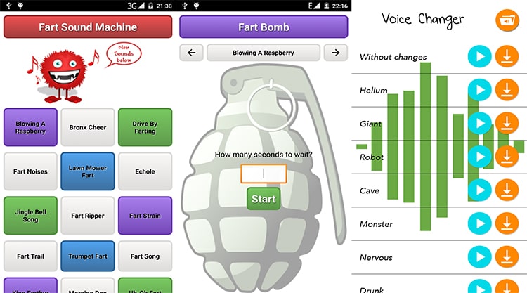 Amazing Fart Sounds & Pranks App for Android