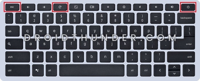 Chromebook keyboard shorcut keys to boot into recovery mode