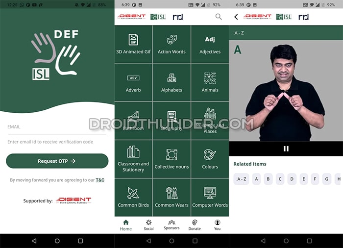DEF-ISL Sign Language Apps